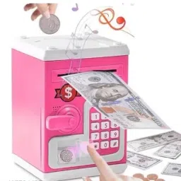 Money (IND*85) Safe Kids with Finger Print Sensor Piggy Savings Bank Coin Bank-image-10