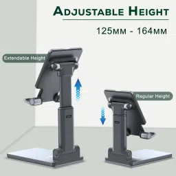 Tempt Flexi Portable and Foldable Mobile Stand with Stable Base, 0°-120° Perfect View Mobile Holder image 3