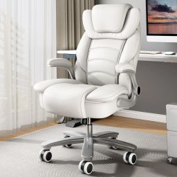 Luxury HIGH Back with Steel Base and 3 Year manufacturer Warranty Leatherette Office Executive Chair-image-46