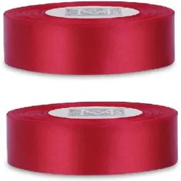 RED HOT SATIN RIBBON 1 INCH SIZE PACK OF 2-28
