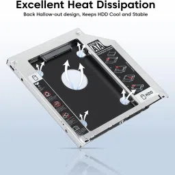 The Black Store 9.5mm Optical Bay Hard Drive Caddy 2.5 inch Internal Hard 9.5MM Drive Enclosure/HDD CADDY-12