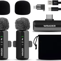 wrader Wireless Lavalier Mic with Noise Cancellation for Video Recording Vloging Mobile Microphone-picture-9
