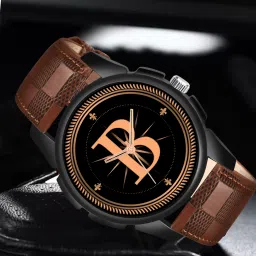 Alpha Heritage Collection A Brown Strap Watch for Man & Boys Analog Watch - For Men ALPHA-B-J16-BLK-BRW-CHL-1-picture-5