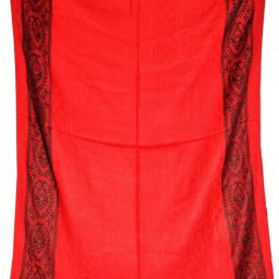 Printed Satin Blend Women Red Stole-image-15