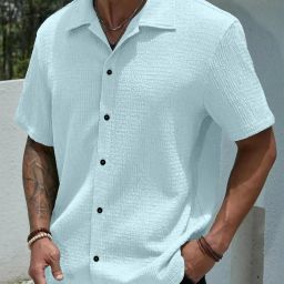 Men Slim Fit Solid Slim Collar Casual Shirt-image-75