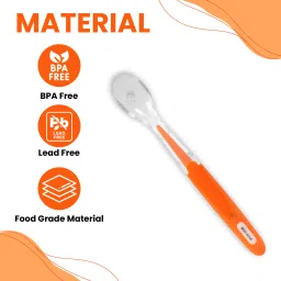 mini soul BPA Free Silicone Spoon with Box for Baby Feeding with Comfortable Grip Handle- PP (Plastic) image 2