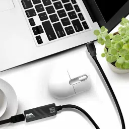 microware USB 3.0 to Ethernet Adapter, Driver Free 10/100/1000 Mbps Network RJ45 LAN Wired Gigabit Ethernet Adapter for Windows 10, 8.1, 7, XP, Linux, Mac OS, Chrome OS USB Adapter image 2