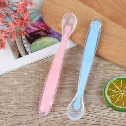 Silicone Baby Feeding Spoon with 100% Ultra Soft Silicone Tip 4 M+ - Slicone-27