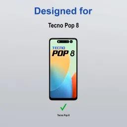 Zapcase Edge To Edge Tempered Glass for Tecno Pop 8 image 2