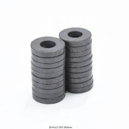 20 Piece Black Ring Magnets 17.5X7.5X3mm Use As Fridge Magnet, Kitchen Organiser Magnet, Multipurpose Office Magnets Pack of 1-image-8