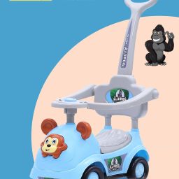 Gorilla Rider, Backrest, Safety Railing, Musical, Age 1-3 yrs (25KG Capacity) Car Non Battery Operated Ride On-image-45