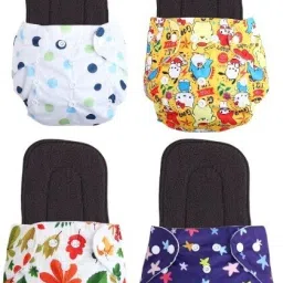 Print Resuable Cloth Button Diaper Reuse Nappy With Insert\Soaker Pad (0-3Y)T12T-image-8