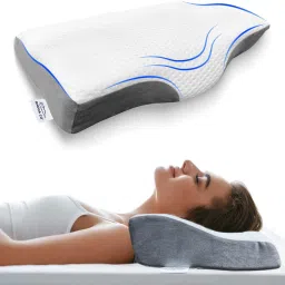 Memory Foam Butterfly Orthopaedic Pillow Memory Foam Solid Sleeping Pillow Pack of 1-12