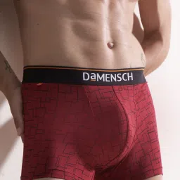 Deo-Cotton Anti-Bacterial Red Printed Men Trunk-picture-22
