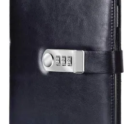 Leather Notebook Diary with Lock, Size 6 by 8 inch A5 Notebook Regular Diary 200 Pages-23