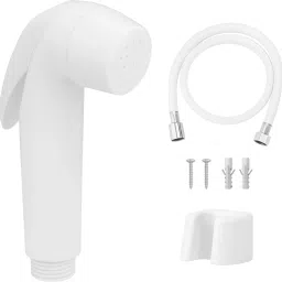Matte White Handheld Bidet Sprayer Set with Smooth Lever and Installation Kit Faucet Set-21