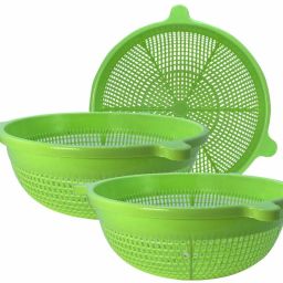 Wonder Plastic Kalpana Fruit Basket Set, 3 pc Basket, Green Color, Made In India, MRV03048 Plastic Fruit & Vegetable Basket-image-65