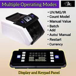 KK MART Latest Heavy Duty Cash Counting Machine with MG,UV,IR Fake Detection-LCD Display Note Counting Machine image 3