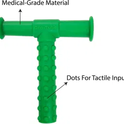 speechgears Oro-Tube Green Dotted A chewing tube for Speech Feeding and Sensory Integration Teether image 3