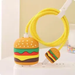 ZimniasO Charger Cover for iPhone 18W-20W Charger 3D Design Burgar charger protector Cable Protector-image-43