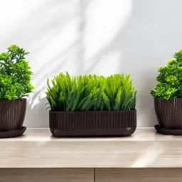 Artificial Plants with Tray for Home Office Decor Wild Artificial Plantwith Pot-22