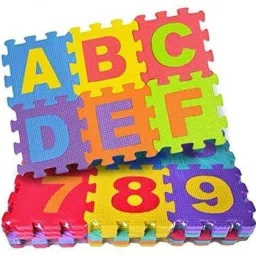 Alphabets and Numbers EVA Foam Non Toxic Interlocking Puzzle Mat, 36 Pieces . 4X4 Inches Tiles, Total Coverage Area 2X2 feet.-image-7