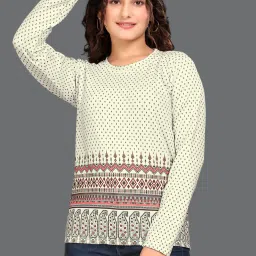 Women Printed Round Neck Polyester Multicolor T-Shirt-image-53