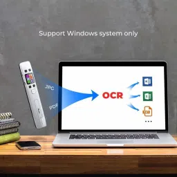 microware Portable Scanner WiFi Photo Scanner Wand with OCR Tech 4 Resolution Setting and 2 Scanning Mode Scan A4 Double-Roller Design for Laptop Mac Windows Computers Corded Portable Scanner image 3