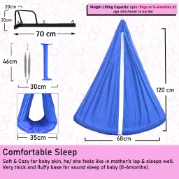 vparents Infant baby Swing cradle with Mosquito net spring and metal Window cradle Hanger image 5