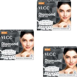 vlcc DIAMONDS FACIAL KIT FOR BRIGHTER & YOUNGER SKIN PACK OF - 60g x 3 180 g-picture-14