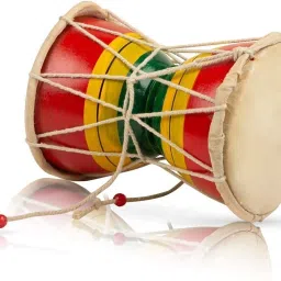 Shiv Wooden Damaru for Puja, Kirtan - Handcrafted Musical Instrument Decorative Showpiece-10 cm-43
