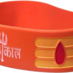 Mahakal Silicone Orange Wristband Men Wrist Band-image-54