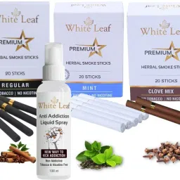 Herbals Regular, Mint & Clove Flavour Cigarette, Pack of 3(60 Sticks 100ML Shot) Smoking Cessations-picture-23