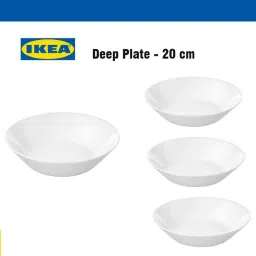 Pack of 4 Opalware Digital Shoppy Deep Plate 20 cm (Pack of 4 ) Dinner Set-image-86