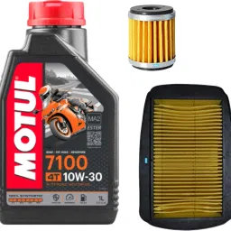 7100 4T 10W-30 1 LTR Full-Synthetic Engine Oil & R15 Air Filter and Oil Filter Combo-15