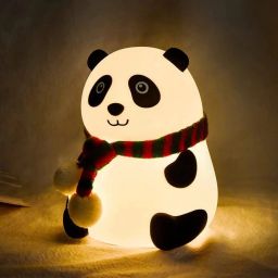 Cute Panda Night LAMP Silicone Night Light,7-Color Changing LamP Night Lamp-image-28