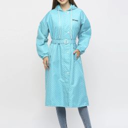 Polka Print Women Raincoat-image-98