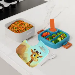 modern style Mini kiddo boss Kids Lunch Box | Portable with Secure Locking & Easy-Carry Strap 1 Containers Lunch Box image 5