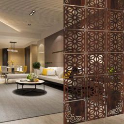 random Walnut Engineering Wood (Pack Of 12) Hanging Room Divider-picture-17