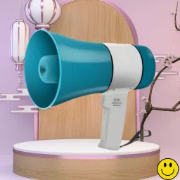 Handheld Megaphone with Siren, Microphone & Rechargeable for Outdoor EventsB446 Megaphone Portable Megaphone Siren Loudspeaker Function &Long Battery BackupW446 Outdoor PA System-12