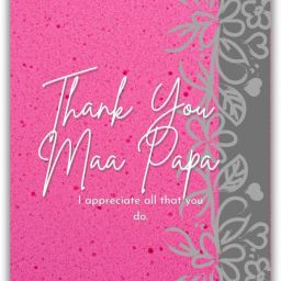 5.8x8.3inches Parents Father Mother Thank You Greeting Card-9