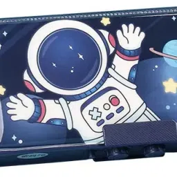 Multifunctional Space Lock Compass Box for Kids Password Lock Compass Box BLACK Space Astronaut Art Plastic Pencil Box-14