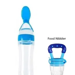 Deluxe Silicone Baby Feeding Bottle Gentle on Gum 90 ml & Soft food Nibbler-image-39