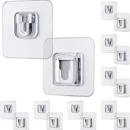 (PACK OF 10) Male/Female Sticker Hooks for Bathroom/Kitchen/Multiuse 1.96 Hook 1-image-83