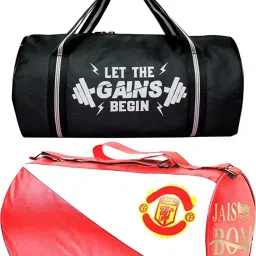 15 L Gym Duffel Bag - Combo Gym Bag 2 Set Super for Men/Fitness Bag/Carry Bags/Sports & Travel Bag - Red-image-33