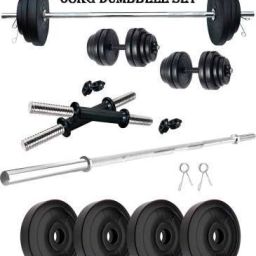 8 kg 08 kg Pvc weight with 3ft Straight bar Home Gym Combo-9