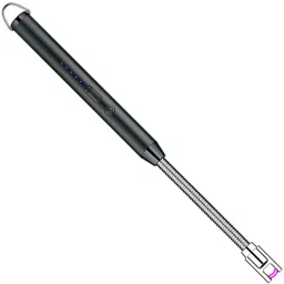 WRADER 360 Degree Flexible Handheld Long Neck Electric Gas Lighter BBQ Lighter Rechargeable Lighter for Candles Gas Bonfire Stove Camping with Hanging Buckle Cigarette Lighter-image-5