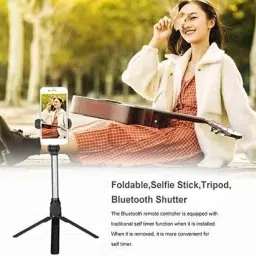Glatoxi XT-02 Bluetooth Extendable Selfie Stick Lightweight All Smartphone Tripod, Monopod image 3