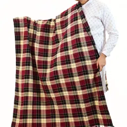 Sprha Wool Checkered Men Shawl-image-14
