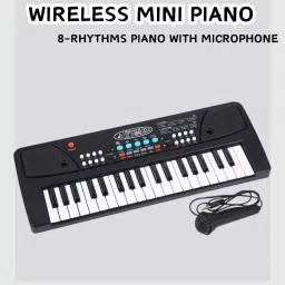 (Piano Keyboard) Toy with 37 Key, Recording and Mic, Adapter for DC Power H128 (Piano Keyboard) Toy with 37 Key, Recording and Mic, Adapter for DC Power H128 Analog Portable Keyboard-1